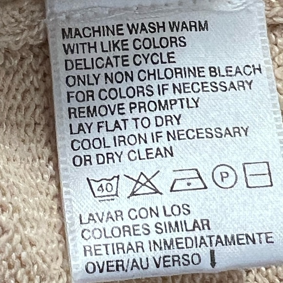 Liz Claiborne Beige Knit Button Down Cardigan Sweater Size M - Picture 7 of 8